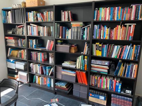 4 Billy ikea boekenkasten, Huis en Inrichting, Kasten | Boekenkasten, Zo goed als nieuw, 50 tot 100 cm, 200 cm of meer, 25 tot 50 cm