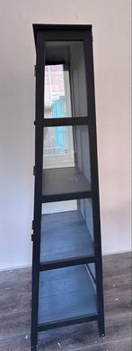 Vintage Servieskast met Glas - Schuin Oplopend, Huis en Inrichting, Kasten | Vitrinekasten, Ophalen, Gebruikt, 50 tot 100 cm, Glas