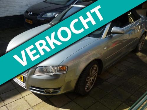 Audi A4 Cabriolet 1.8 Turbo Pro Lineaut.,leder,(motor defect, Auto diversen, Schadeauto's, Automaat, Benzine, Cabriolet, Zilver of Grijs