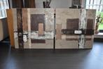 Set van mooie canvas schilderijen, Ophalen, Gebruikt, Schilderij, 75 tot 100 cm