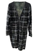 CLAUDIA STRATER lange (vest) jas jurk zwart Tartan maat 44, Verzenden, Zwart, Maat 42/44 (L), Zo goed als nieuw