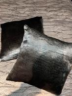 Croco velvet sierkussens, Ophalen of Verzenden, Nieuw, Groen, Vierkant