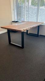 Eiken Boomstamtafel 200x100cm, Ophalen, Eikenhout, 200 cm of meer, 50 tot 100 cm
