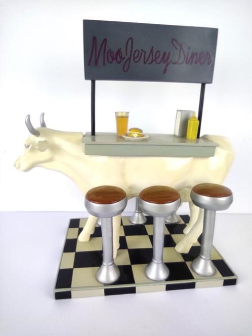 CowParade Koe "Moo Jersey Diner" EXTRA LARGE (zeldzaam), Antiek en Kunst, Kunst | Designobjecten, Ophalen of Verzenden