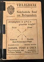 Oude Vraagbaak Nederlandsche bond van Horlogemakers uit 1939, Overige merken, Overige materialen, Gebruikt, Overige materialen