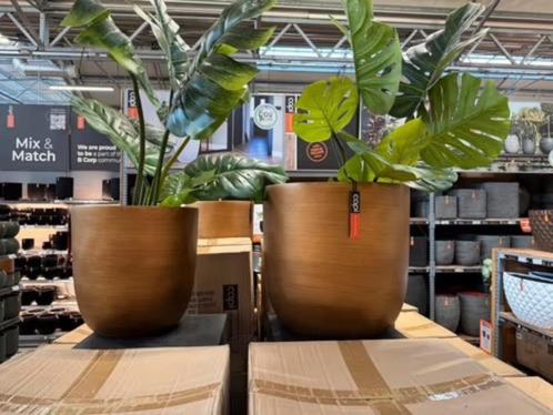 Capi bloempotten sets van 2 potten Retro goud/brons, Tuin en Terras, Bloempotten, Nieuw, Overige materialen, 40 tot 70 cm, 25 tot 40 cm