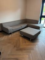 Goossens Lounge hoekbank met  hocker/voetenbank, 310x215cm, Ophalen, Zo goed als nieuw, Metaal