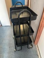 Nieuwe Zwarte Opbergwagen, Huis en Inrichting, Woonaccessoires | Overige, Ophalen, Zo goed als nieuw
