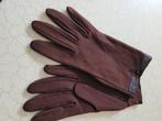 vintage handschoenen donker bruine stof klein maatje foto 1, Heikant 21 Kaatsheuvel, Belle Vieille Brocante, Ophalen of Verzenden