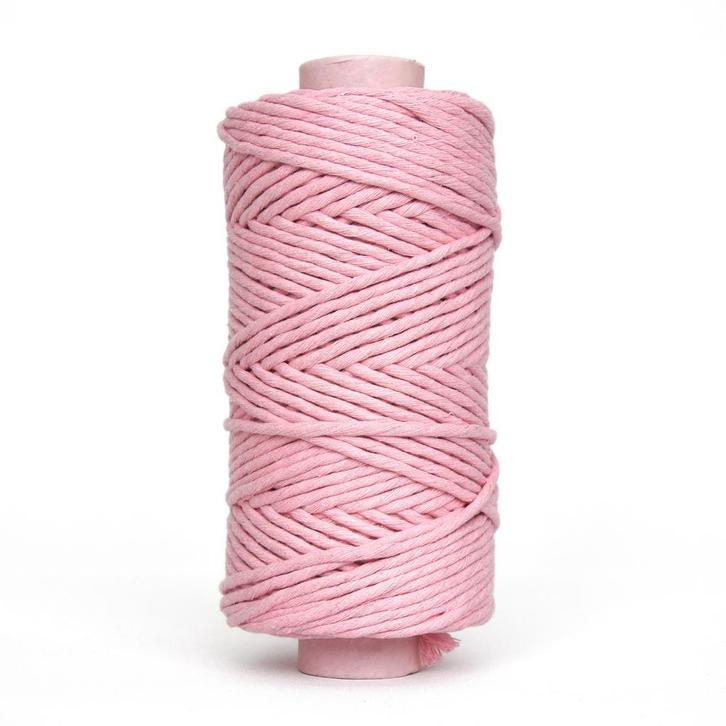 Actie 100 mtr 5 mm gerecycled katoen roze touw garen macrame, Hobby en Vrije tijd, Overige Hobby en Vrije tijd, Nieuw, Ophalen of Verzenden