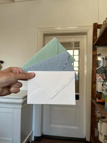 Handgeschept Katoen/LinnenPapier C6 Enveloppen - Papiir .nl beschikbaar voor biedingen