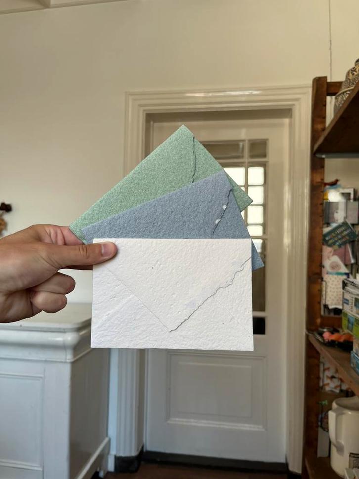 Handgeschept Katoen/LinnenPapier C6 Enveloppen - Papiir .nl, Diversen, Papierwaren, Ophalen of Verzenden
