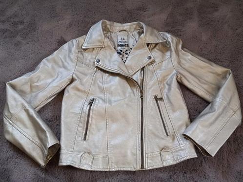 Stoer goud leren jasje Indian blue jeans 152, Kinderen en Baby's, Kinderkleding | Maat 152, Zo goed als nieuw, Meisje, Jas, Ophalen