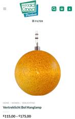 NS vertreklicht gele bol hanglamp 40cm, Ophalen, Zo goed als nieuw, Kunststof, Minder dan 50 cm