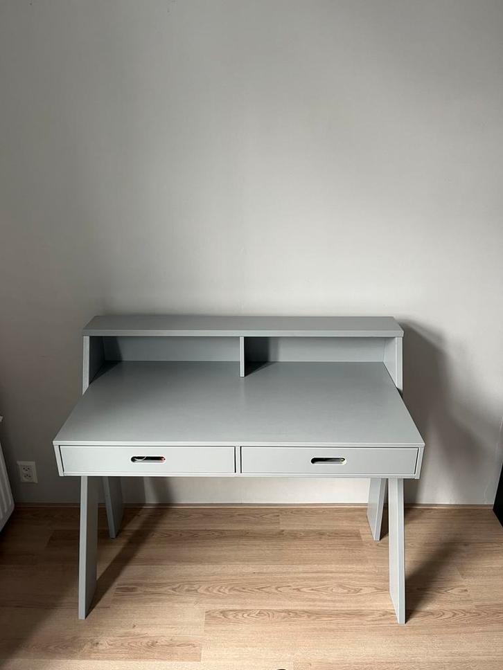 Bureau Woood Max Connect Blauwgrijs, Huis en Inrichting, Bureaus, Gebruikt, Bureau, Ophalen