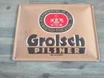 Originele Grolsch reclame bord 30 cm bij 40 cm, Ophalen of Verzenden, Zo goed als nieuw, Reclamebord, Plaat of Schild, Grolsch