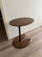 Stressless vintage bijzettafel/koffie-/laptoptafel hout, Huis en Inrichting, Minder dan 55 cm, Zo goed als nieuw, Ovaal, Hout
