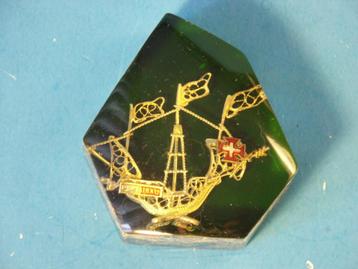  Presse Papier <> Oud SOUVENIR Portugal <> Filigrain SCHIP beschikbaar voor biedingen