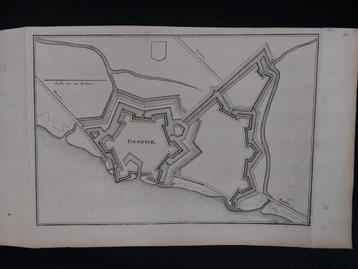 24 / Plattegrond IJzendijke  - Ysendyck Gravure uit 1659 beschikbaar voor biedingen