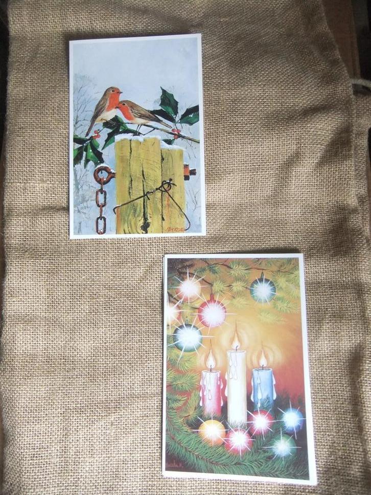 4 DUBBELE KERSTKAARTEN SAMEN €1 OPBRENGST VOEDSELBANK!, Diversen, Kerst, Zo goed als nieuw, Ophalen