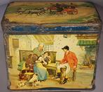 Koffie  Thee Blik van de Gruyter 1930 met jachttaferelen, Verzamelen, Blikken, Ophalen of Verzenden, Gebruikt, Koffie, Overige merken