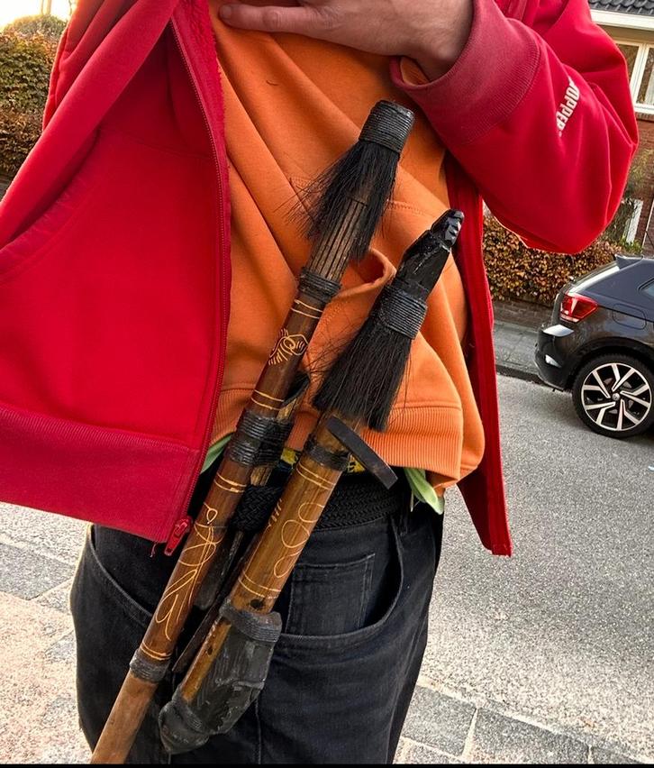 Tribale Blaaspijp Sumpitan (Dayak/Borneo), Antiek en Kunst, Kunst | Overige Kunst, Ophalen of Verzenden