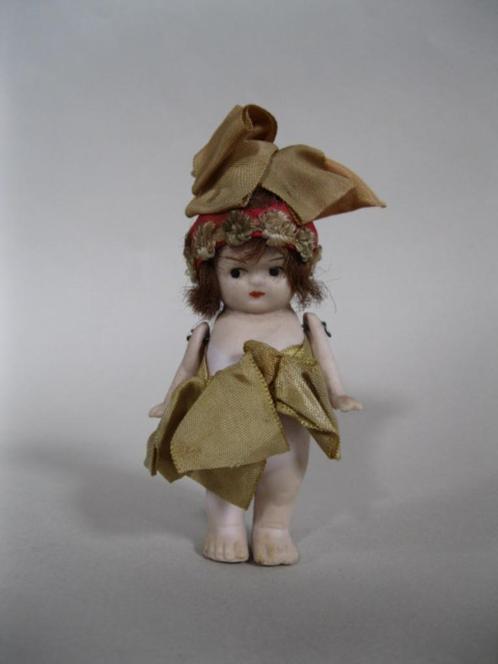Antiek zeldzaam porseleinen Kewpie popje met grote strik II, Antiek en Kunst, Antiek | Speelgoed, Ophalen of Verzenden