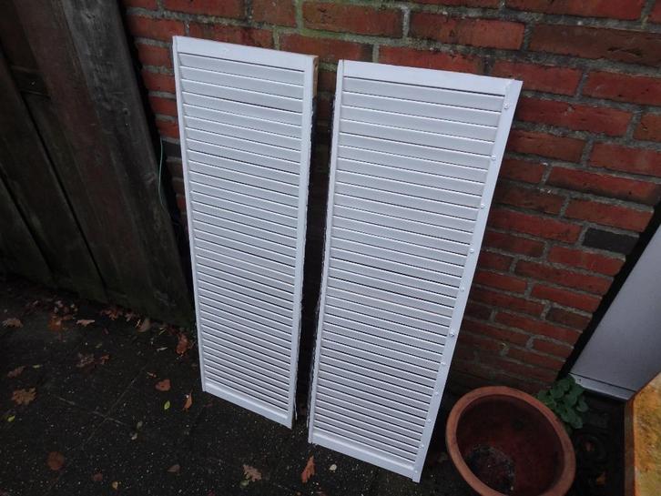 kast deur louvre, Doe-het-zelf en Verbouw, Deuren en Horren, Gebruikt, Overige typen, 200 tot 215 cm, Minder dan 80 cm, Hout, Metaal