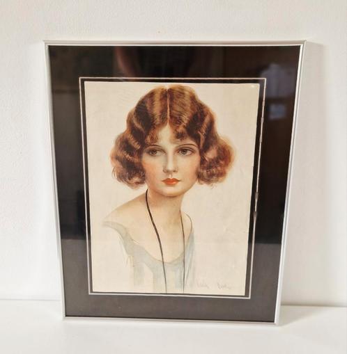 Antieke poster 1924 Haagse post Zeventien in lijst, Antiek en Kunst, Antiek | Woonaccessoires, Ophalen of Verzenden