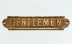 Messing of Brons GENTLEMEN bordje plaatje naamplaatje, Verzenden