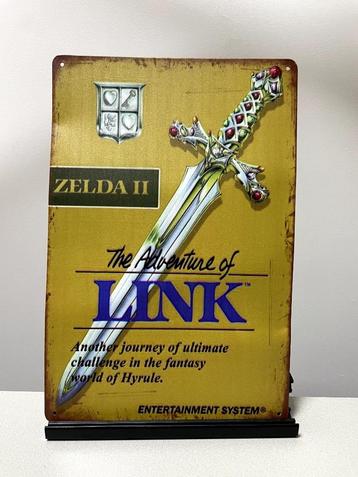 Zelda 2 metalen reclamebord / wandbord (Old Look)