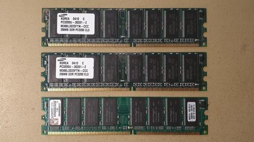 Geheugen - DDR 256MB - 3 stuks, Computers en Software, RAM geheugen, Zo goed als nieuw, Desktop, 1 GB of minder, DDR, Ophalen of Verzenden