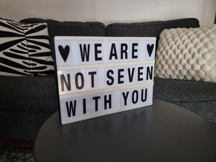 Decoratie LED lichtbox, Huis en Inrichting, Woonaccessoires | Tekstborden en Spreuken, Gebruikt, Ophalen of Verzenden