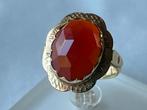 Antieke gouden ring Cornalijn / Carneool, Sieraden, Tassen en Uiterlijk, Ringen, Verzenden, Dame, Goud, Kleiner dan 17