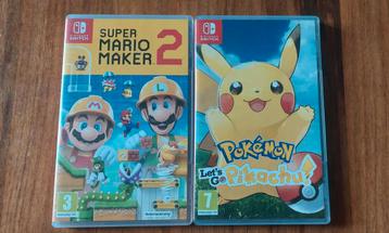 Nintendo Switch Let's Go pikachu en Super Mario Maker 2 beschikbaar voor biedingen