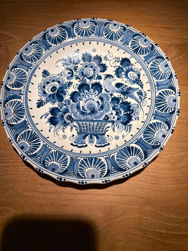 Delfts Blauw Bord - Beschadigd, Antiek en Kunst, Antiek | Wandborden en Tegels, Ophalen of Verzenden