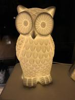 Porseleinen witte Uil lamp, Ophalen, Nieuw, Minder dan 50 cm