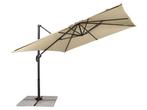Zweefparasol beige met in te graven voet in goede staat!, Ophalen, Zo goed als nieuw, Zweefparasol