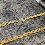 14k gouden rope ketting schakel italy, Sieraden, Tassen en Uiterlijk, Kettingen, Ophalen of Verzenden, Nieuw, Goud