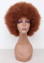 Bruine Rode Afro Pruik Krullen Haren Haar Dames Vrouwen, Verzenden, Nieuw, Pruik of Haarverlenging