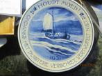 Mooi Crisis Wandbord Porceleyne Fles 1931 tekst en schip, Ophalen