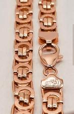 Gouden platte koningsketting 14kt, Sieraden, Tassen en Uiterlijk, Kettingen, Www.bredajuwelier.nl, Nieuw, Ophalen of Verzenden