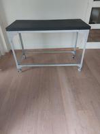 Vintage/antieke industriële verrijdbare ijzeren werkbank., Huis en Inrichting, 100 tot 150 cm, Ophalen of Verzenden, Zo goed als nieuw