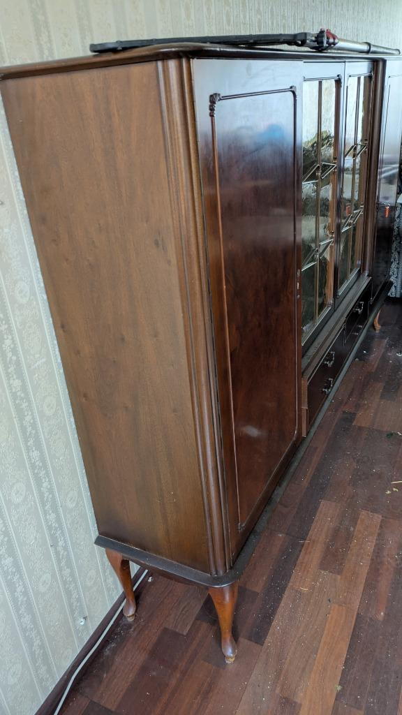 Antieke Vitrine kast, Huis en Inrichting, Kasten | Buffetkasten, Gebruikt, 150 tot 200 cm, 50 tot 100 cm, 25 tot 50 cm, Met lade(s)