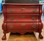 Antiek ladekastje, vintage kastje, brocante buikkastje VdlM, Ophalen, Oude kast barok buikladekastje halkastje rood restyle duurzaam
