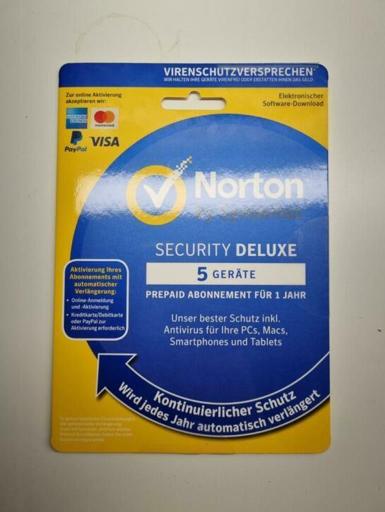 NORTON Software, Security Deluxe, Computers en Software, Antivirus- en Beveiligingssoftware, Nieuw, Android, iOS, Ophalen of Verzenden