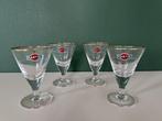 Vintage Martini glazen met goude rand (4 stuks), Verzamelen, Ophalen, Zo goed als nieuw, Borrel- of Shotglas