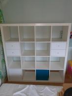 Ikea kallax kast 16 vakken met lades, deurtje en bak, Ophalen, Gebruikt, 25 tot 50 cm, Minder dan 150 cm