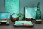 Tokyo Design Studio Glassy Turquoise sushi servies 8 delig, Nieuw, Ophalen of Verzenden, Overige stijlen, Porselein