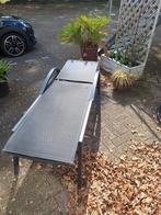 Tuinligbed / Ligstoel - Aluminium & Textileen, Ophalen, Zo goed als nieuw, Aluminium, Verstelbaar
